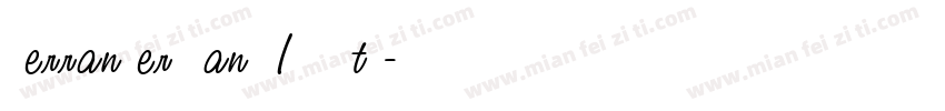 Berranger Hand ITC Std字体转换